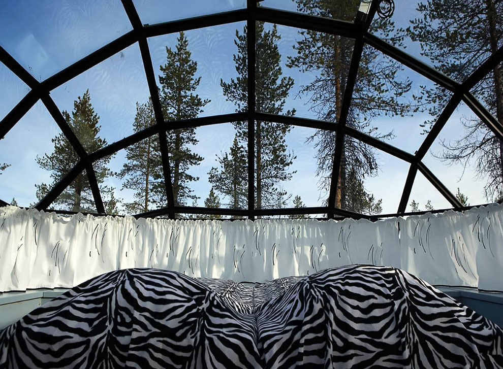 Гостиница в Лапландии со стеклянными иглу