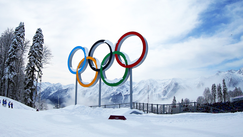 SOCHI, RUSSIA - FEBRUARY 19:  Mist rises behind the Olympic Rings during day 12 of the Sochi 2014 Winter Olympics at Laura Cross-country Ski & Biathlon Center on February 19, 2014 in Sochi, Russia.  (Photo by Julian Finney/Getty Images)