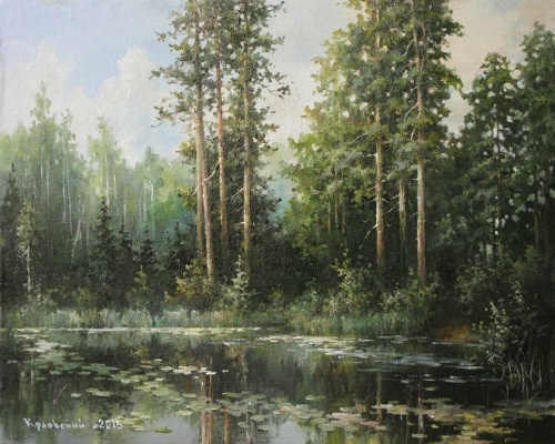 Художник Владимир Краевский. По снегу, летящему с неба 