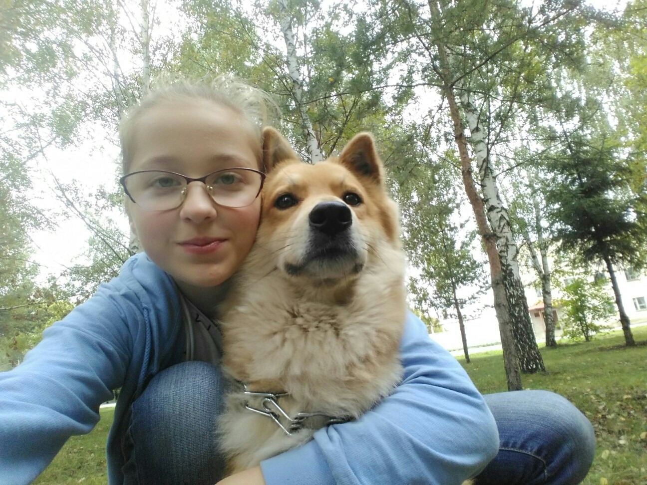 девочка с собакой