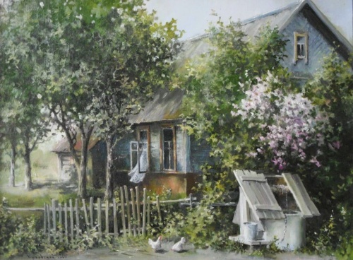 Художник Владимир Краевский. По снегу, летящему с неба 