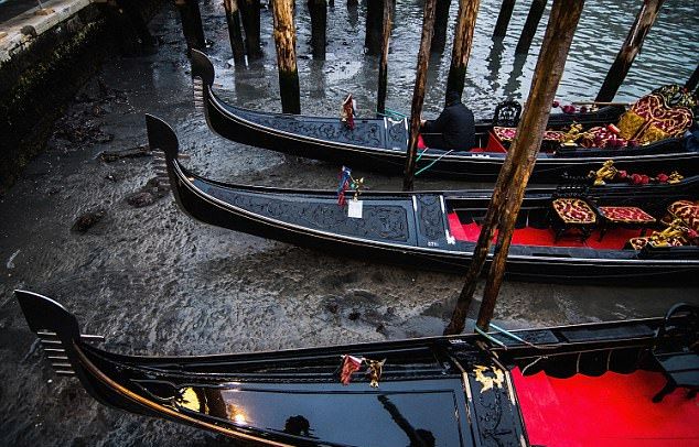 Без воды каналы Венеции превратились в грязные лужи