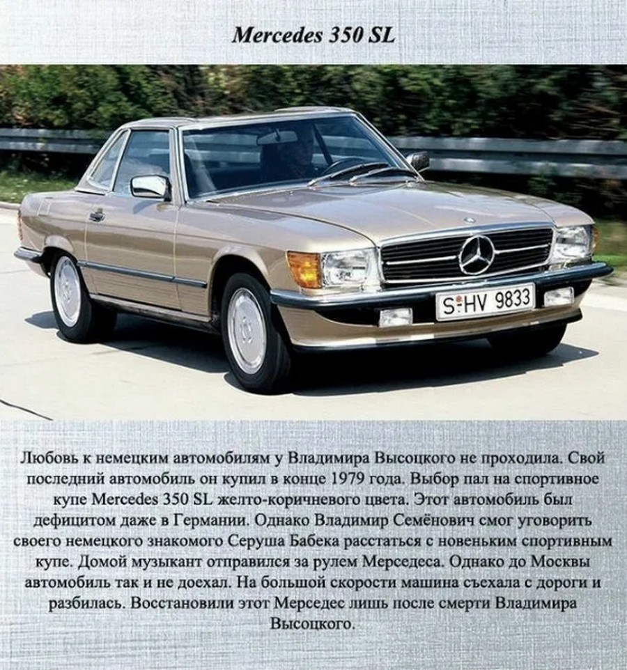 На чем ездил Владимир Высоцкий: автопарк музыканта автомобили,автопарк,Высоцкий,история,машины