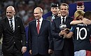 Церемония награждения победителей чемпионата мира по футболу 2018 года.