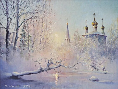 Художник Владимир Краевский. По снегу, летящему с неба 