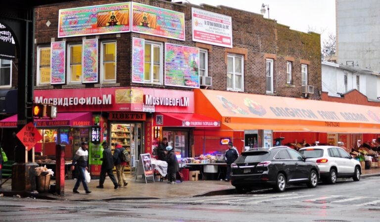 Даже вывески на русском)