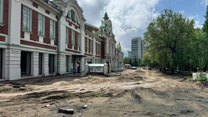 В Новосибирске назвали срок завершения работ в Первомайском сквере