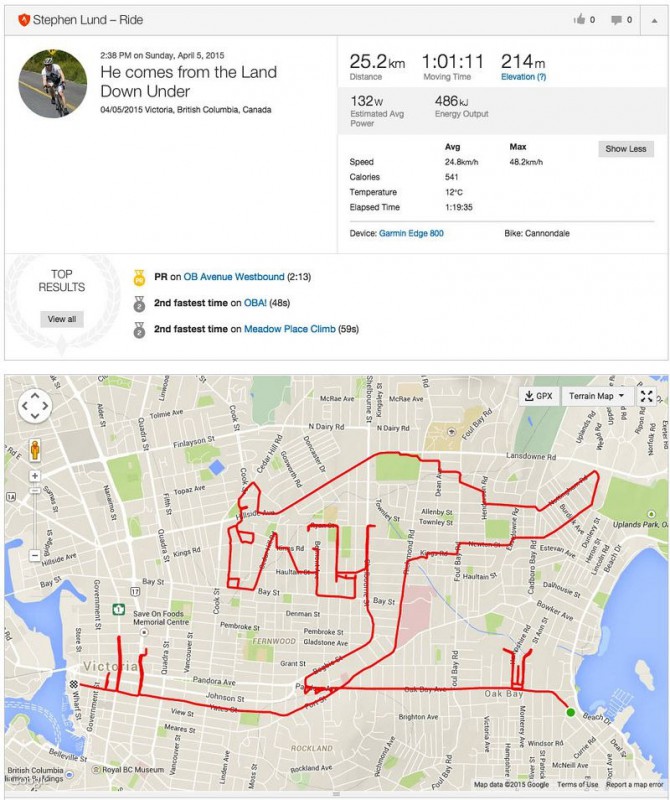 Велогонщик из Канады рисует GPS-картины на картах