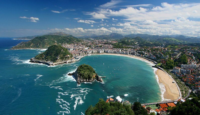 Пляж Ла-Конча (Playa de la Concha ) в Сан-Себастьяне Страна Басков - фото,  описание, адрес с картой, отзывы, достопримечательноcти Испании