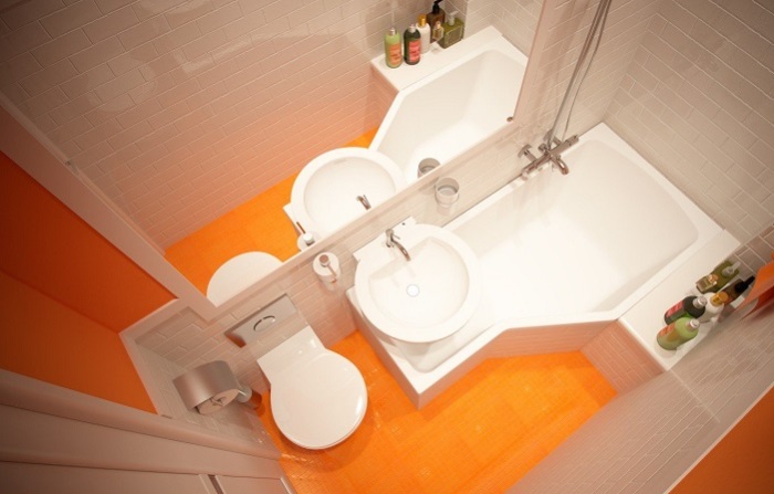 20 идей, как сделать чертовски привлекательной ванную размером с чулан ванной, ванная, комната, интерьере, комнаты, оттенок, Ванная, использовать, классические, стиль, Сочетание, оттенка, оранжевого, Компактное, решение, минималистском, можно, серых, маленькой, любыми