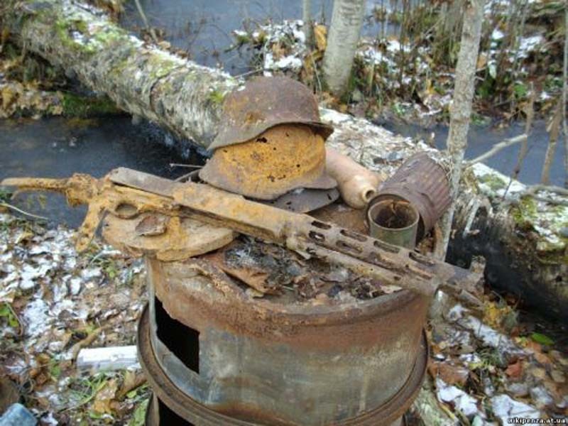 Находки военного арсенала археология, находка, оружие, пистолет