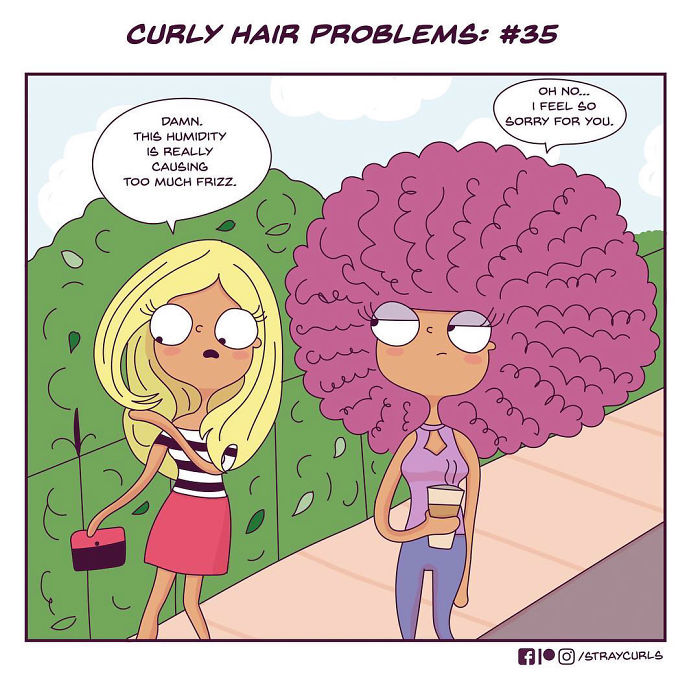 I Create Comics Based On Curly Hair Problems