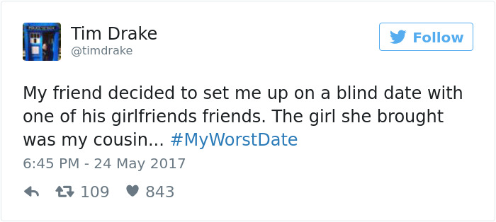 Funny #myworstdate Tweets