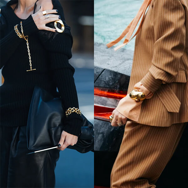 Модная тенденция на осень-2020: носим браслеты поверх одежды