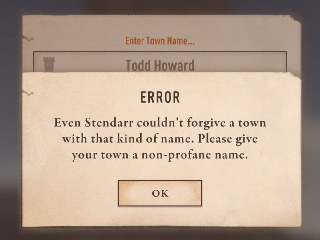 Геймеры сообщают — в The Elder Scrolls: Blades нельзя назвать город в честь великого Тодда Говарда Геймеры сообщают — в The Elder Scrolls: Blades нельзя назвать город в честь великого Тодда Говарда The Elder Scrolls Blades