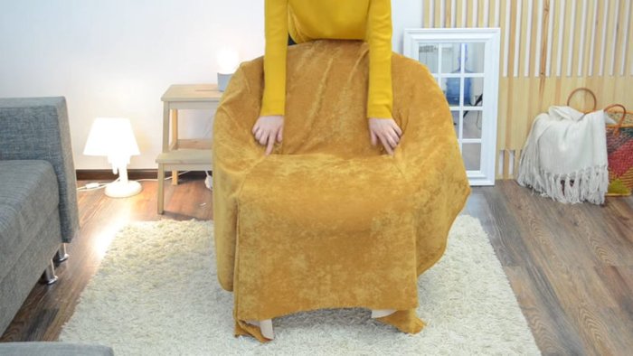 Неожиданная переделка офисного стула своими руками — отличный результат кресло,мебель,переделка,своими руками,умелые руки