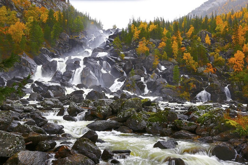 Самые высокие водопады в России водопады,природа,Россия