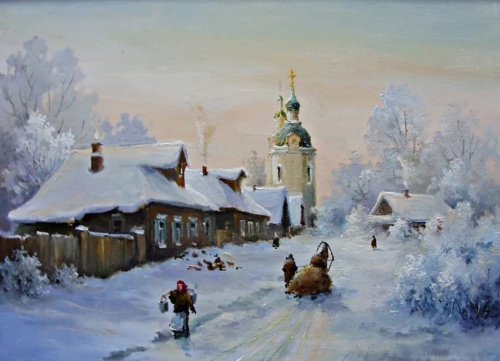 Художник Владимир Краевский. По снегу, летящему с неба 