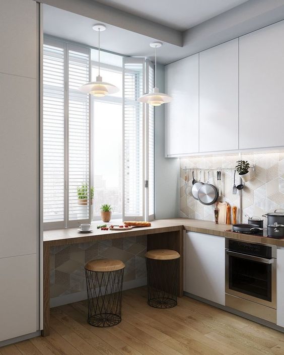 Кухня, где столешница под окном. 15 идей современных и удобных интерьеров кухонь для дома и дачи,идеи и вдохновение,интерьер