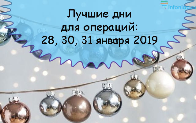Календарь операций на январь 2025