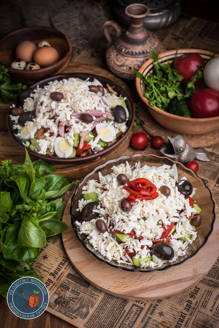 Два брата-салата для вашего лета. Шопский и Пастуший кулинария,рецепты,салаты