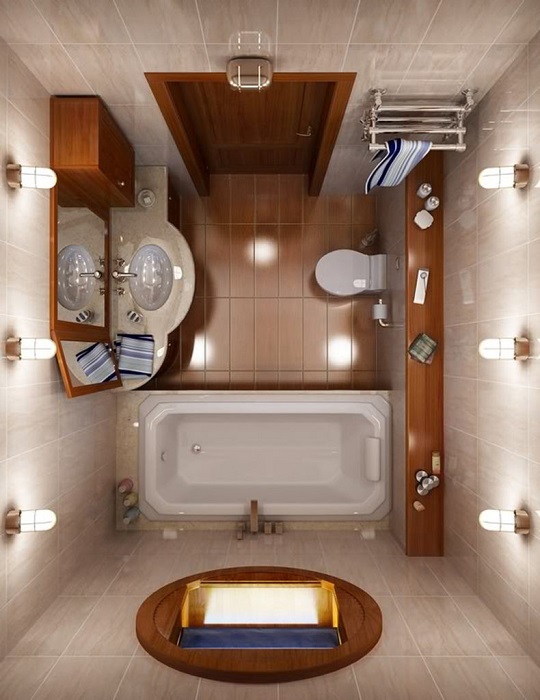 20 идей, как сделать чертовски привлекательной ванную размером с чулан ванной, ванная, комната, интерьере, комнаты, оттенок, Ванная, использовать, классические, стиль, Сочетание, оттенка, оранжевого, Компактное, решение, минималистском, можно, серых, маленькой, любыми