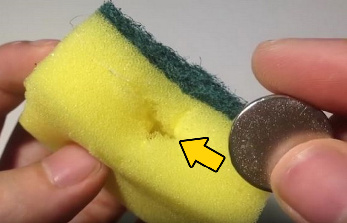 Для чего некоторые хозяйки прячут магнит в поролоновой губке