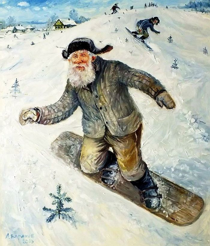 Зимой особенно хочется летать… Уральский художник Леонид Баранов