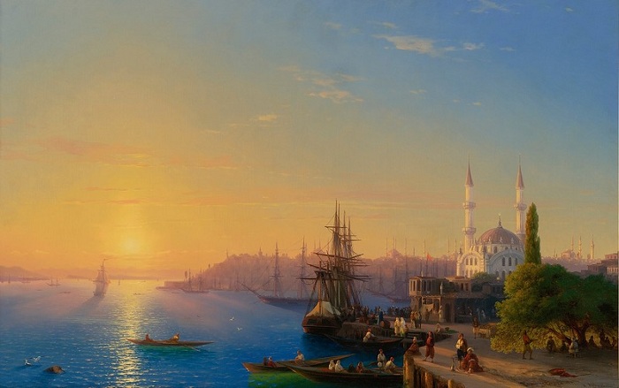  «Вид Константинополя и Босфора». (1856). Автор. И.К.Айвазовский.