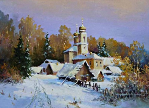 Художник Владимир Краевский. По снегу, летящему с неба 