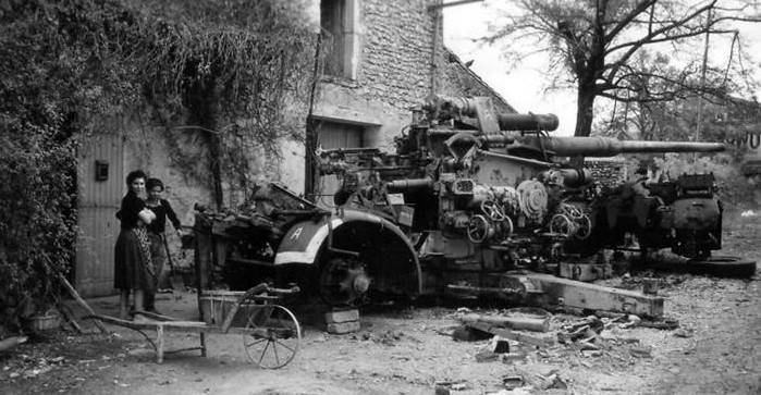 Использование трофейных немецких 105 и 128-мм зенитных орудий оружие