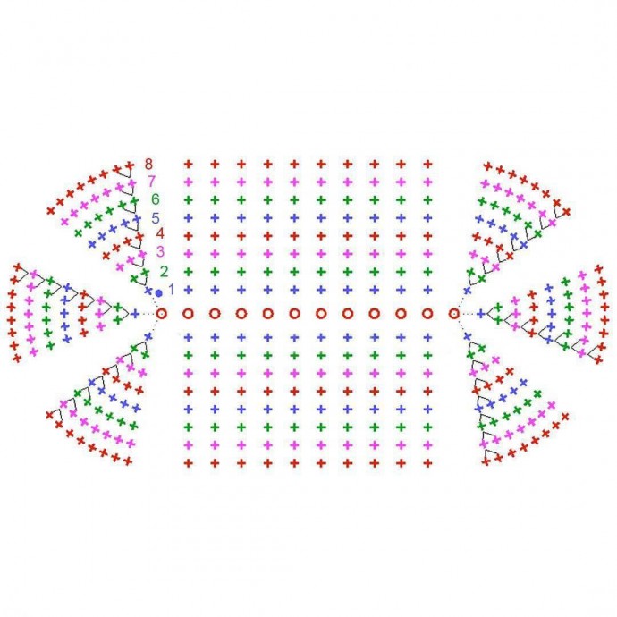 Как связать овал крючком схема