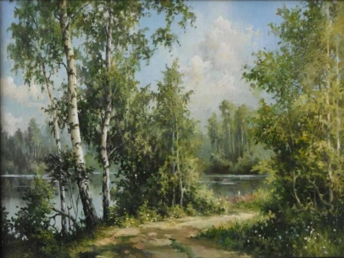 Художник Владимир Краевский. По снегу, летящему с неба 