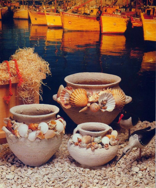 Декор старых глиняных горшков