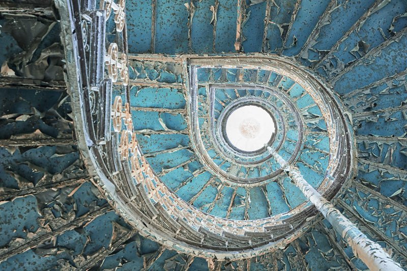 Бирюзовая лестница, Польша Бирюзовая лестница, Польша архитектура, европа, заброшенные здания, изящество, стильные строения, фотографии, фотопутешествие, фотосерия