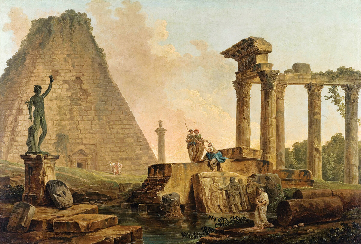 Робер Юбер "Римские руины". Изображение взято с сайта: https://holsta.net/photos/picfull2_5fe5b9a998c58.jpg