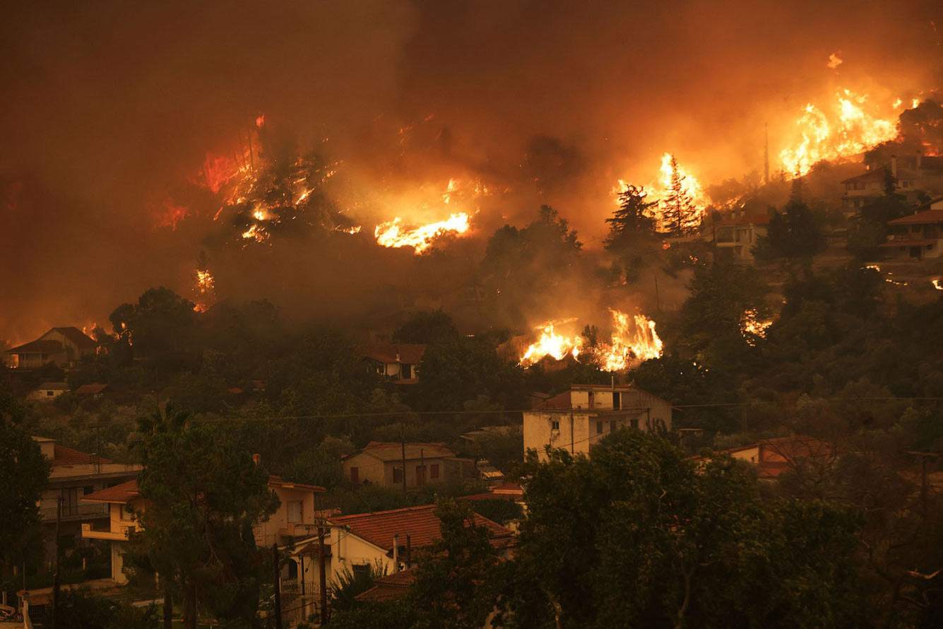 Грандиозные пожары в Греции 2021 Путешествия,фото