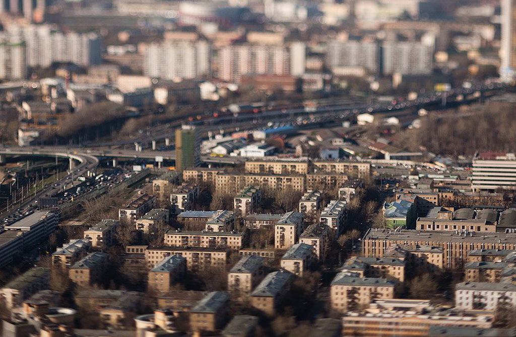 Маленькая москва. Москва тилт шифт. Москва фотографии Tilt Shift. Пресня с высоты. Вид с 200 метров.