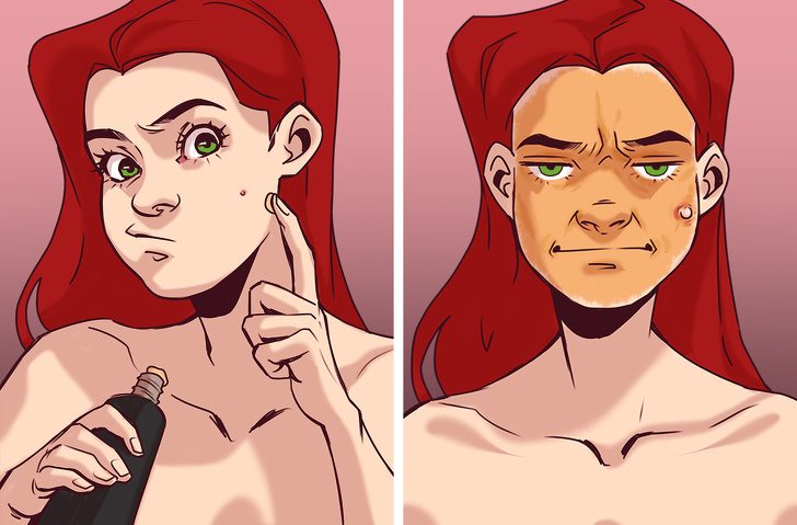 Комиксы о том, как трудно быть девочкой. Немного юмора 