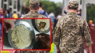 Военнослужащие Нацгвардии показали, чем их кормят в столовой