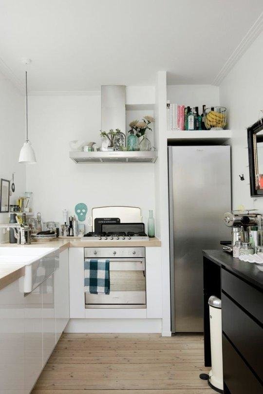 15 идей, как органично вписать холодильник в интерьер небольшой кухни