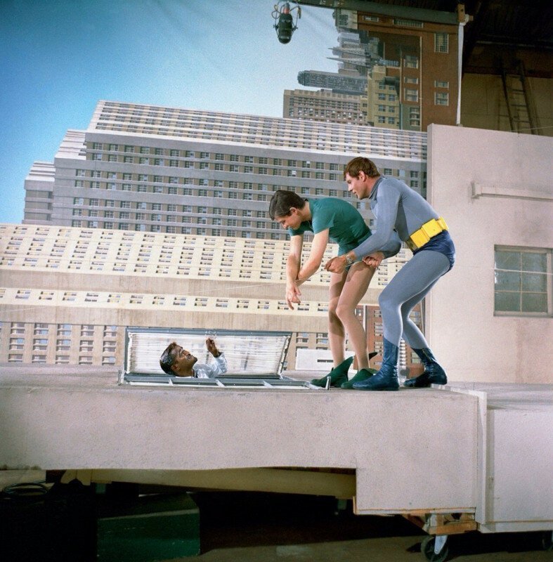 Съёмки телесериала «Бэтмен» на канале ABC, 1966 год. история, ретро, фото