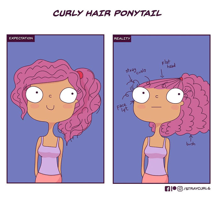 I Create Comics Based On Curly Hair Problems