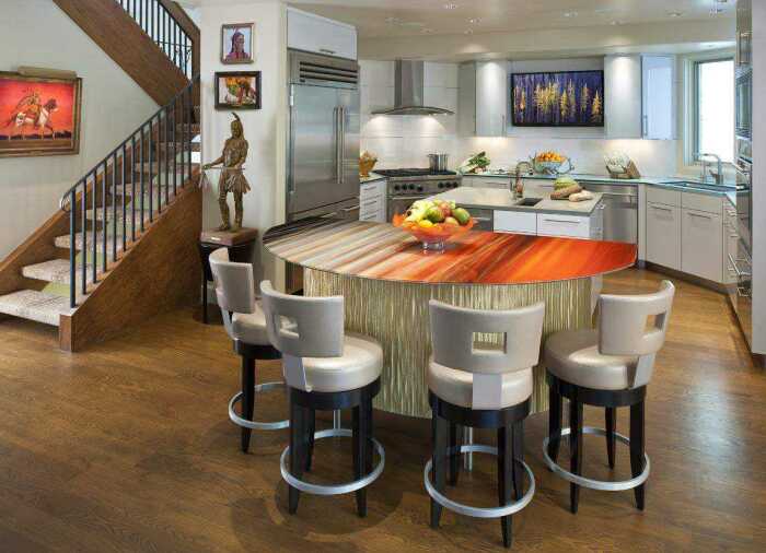 Нужна ли в доме необычная деталь интерьера - кухонный островок идеи для дома,интерьер и дизайн
