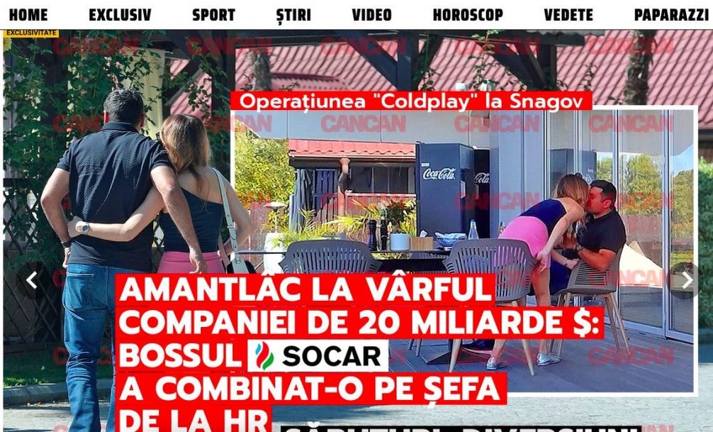   Фото: скриншот страницы газеты Cancan.ro