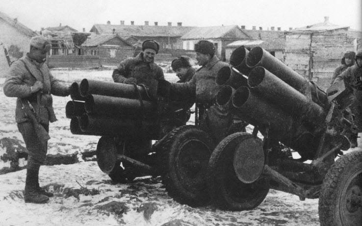 Использование трофейных немецких миномётов и реактивных систем залпового огня оружие