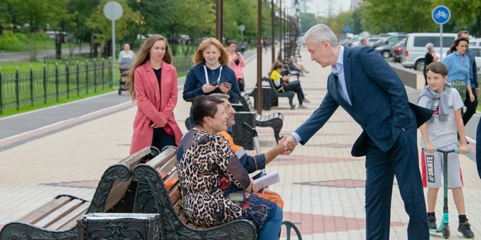 Собянин осмотрел ход работ по комплексному благоустройству ЦАО и ЮВАО. Фото: mos.ru