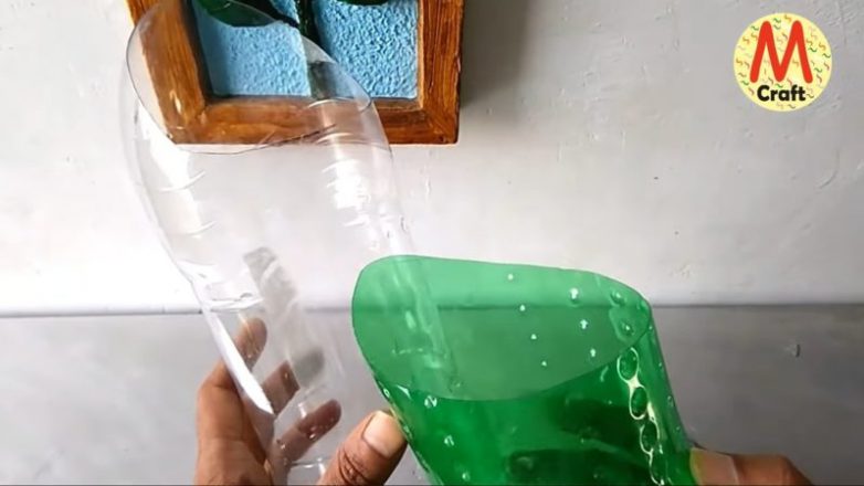 Оригинальный декоративный фонтан из обыкновенной пластиковой бутылки