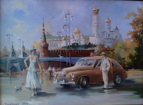 Художник Владимир Краевский. По снегу, летящему с неба 