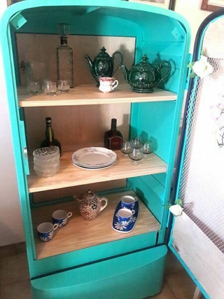Реинкарнация старого холодильника: 15 классных идей для умельцев бытовая техника,идеи для дома,интерьер и дизайн,своими руками